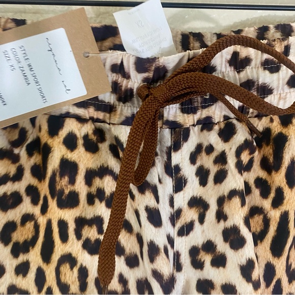 Niyama Sol NWT Yoga Workout Drawstring Sport Shorts Cheetah Animal Print XS - Picture 2 of 7